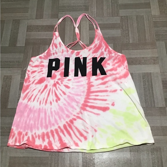 PINK Victoria's Secret Tops - VS PINK tie dye strappy tank. Medium